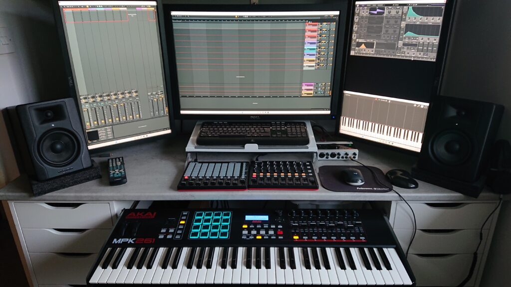 My mini music production station. My mini music production station.