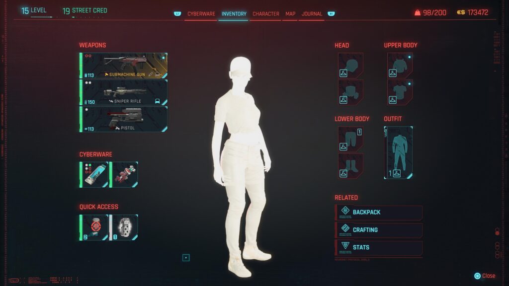 Opened inventory right after getting hit with a flashbang.
