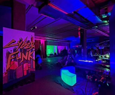 Some shots from the two night, four room Cyberpunk Halloween rave my friends and I threw over the weekend!
