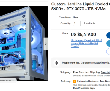 5600x + 3070 + 32GB + 1TB = $5419!!