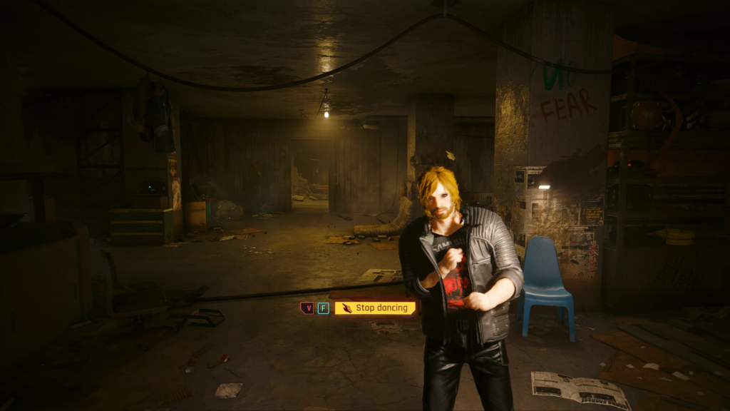 one of my mods lets me go into third person, so I decided to record my V dancing in his decrepit Dogtown apartment and it's probably the most hilariously cursed thing I've ever seen in-game