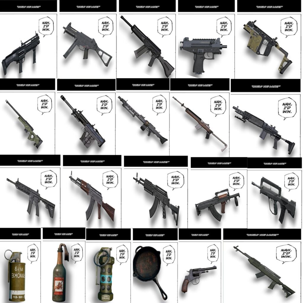 Collection of all "Nah, I'd Win" of u/PUBGMobile