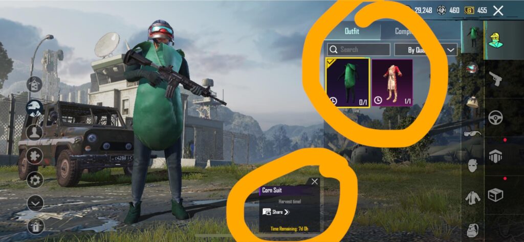 Question- what do these clock icons and time remaining mean on my outfits?