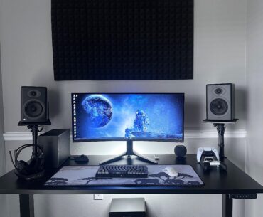 Kinda undecided on a monitor arm, my setup for the past year