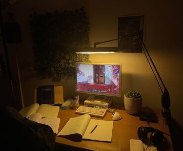 A more unique entry: A desk for study.