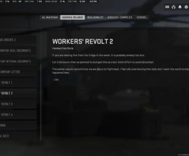 [Feedback] Hey Treyarch. DMZ had a notes menu where you could look at your collected intel notes. Could we get something similar for all the radios in the map (the same way we had them for Cold War)