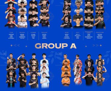 Group A and B lineups on PGC2023