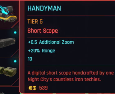 The most scope in the game, granting a whopping 10