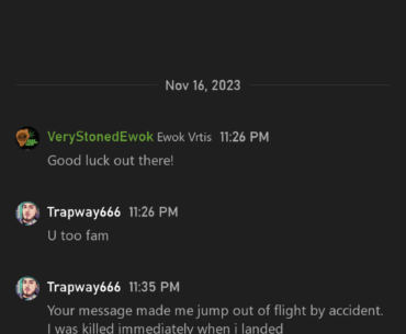 Saw someone holding their banner up in the pregame lobby and sent him a message
