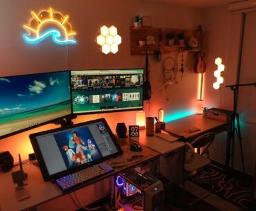 My work setup for digital illustration updated (bigger image)