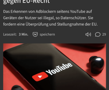 YouTube AdBlock detection might violate EU privacy laws
