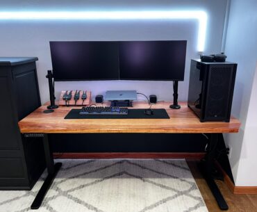 Custom Ash Sit-Stand Desk