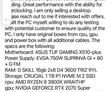 First time purchase used PC