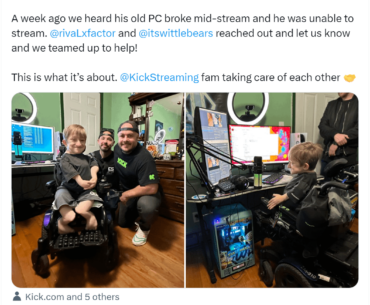 They donated a brand new PC to a disabled streamer who's PC broke
