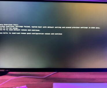 Memory overcloking fail