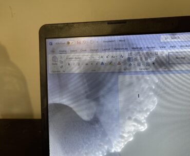 Anyone know what happened to my laptop screen. Turned it on this morning and been like this all day. Thanks