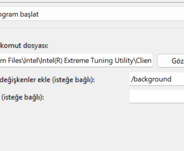what setting should I set to run the intel xtu software in the background at startup. typing /Background did not solve the problem