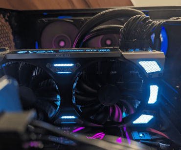 Cool pic of an EVGA GTX 1080 in an ROG Maximus IX