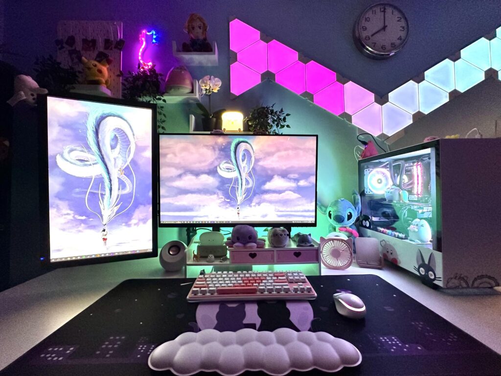 My fiancé’s side of our MegaDesk