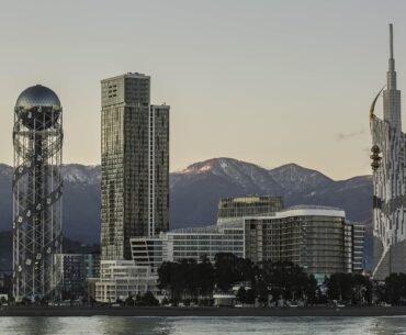 These Batumi skyscrapers strike me as leaning towards a taste of the cyberpunk-esque