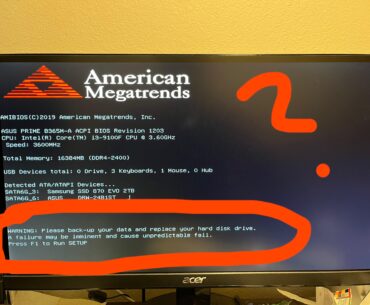 Weird BIOS message