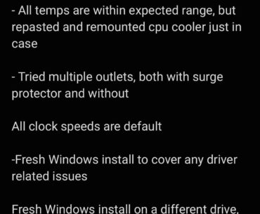 PC is shutting off randomly with no warning or BSOD.