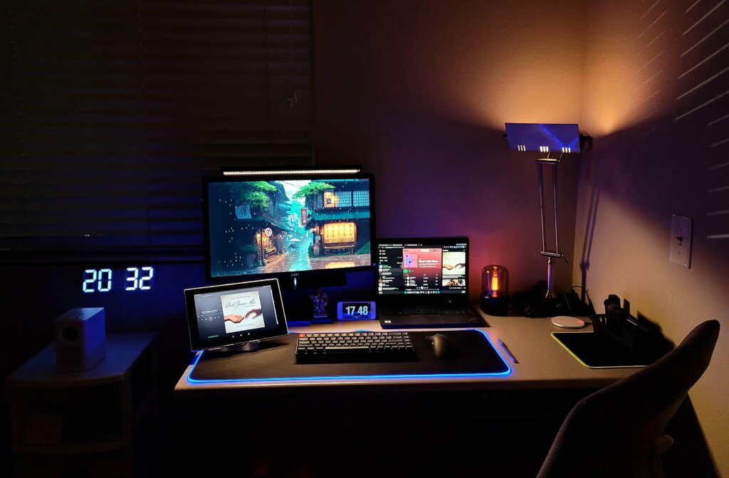 First ever desk setup, got most of it under 70 dollars.
