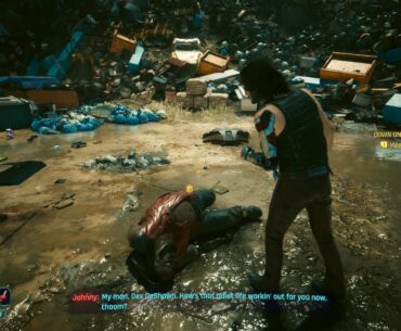 I like how they added a Silverhand comment when you visit Dex DeShawn