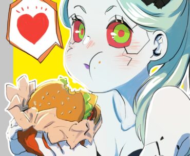 Rebecca losves cheese burgers (By くじ)