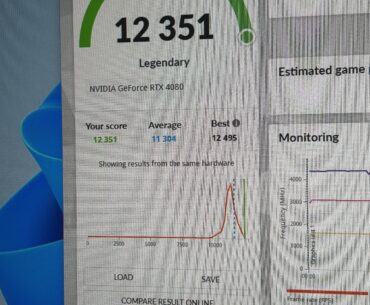 Best score I can manage rn 😭😭. 3075 sustained at 1.110v and +1700 on the mem. 4080 paired with 5800x3d. Gaming x trio flashed with Zotac 450w limit bios.