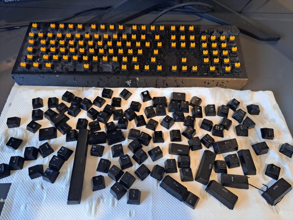 Spilt aplle juice over my keyboard. Any tips?