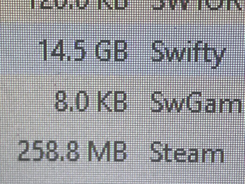 Swiftly thing taking up space