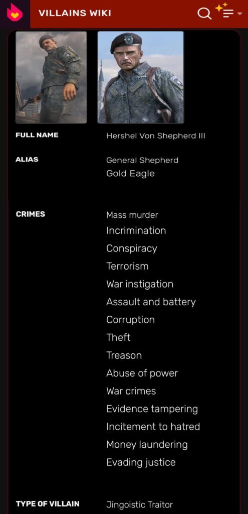 [COD] General Shepards crimes compared from the OG to the Reboot ...