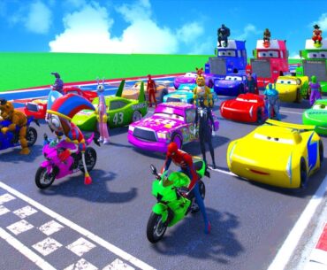 GTAV SPIDER-MAN 2, FIVE NIGHTS AT FREDDY'S, THE AMAZING DIGITAL CIRCUS Join in Epic New Stunt Racing