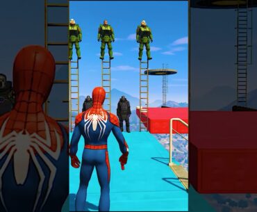 GTA 5 Epic Water Ragdolls Spiderman Vs Monkey | Jumps/Fails Part-227