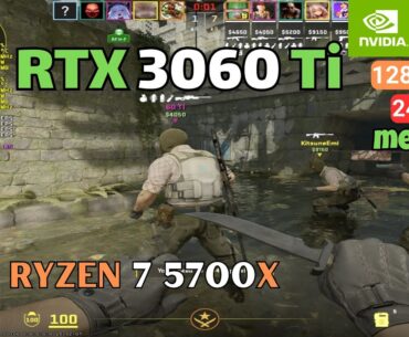 Counter-Strike 2 RTX 3060 TI Ryzen 7 5700X Medium Settings 1280x960 Stretched GAMING TEST 2023 CS2