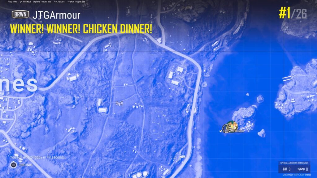 First Island Game Win