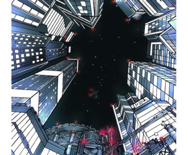 “Look up,” a drawing of a city I did for fun