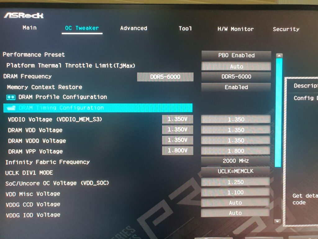 Please help dd5 ram overclocking