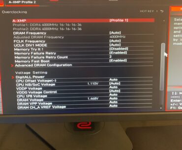 4000mhz RAM to 3600Mhz