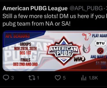 NA Tournament/American PUBG League