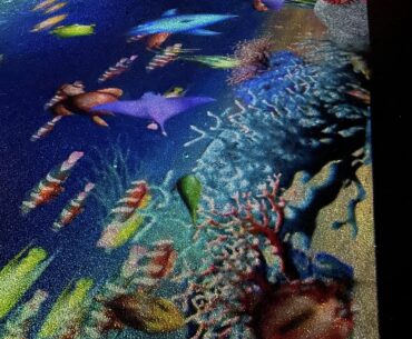 Underwater projection on asphalt