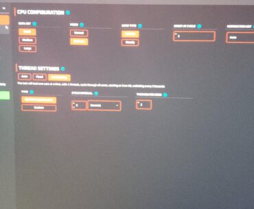Which settings for OCCT Core Cycler?