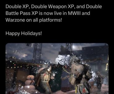 I know you all like to rag on CoD but another Triple Double XP Event, along with almost weekly Challenges to get Camos and weapons, so got to give them some credit this time round…