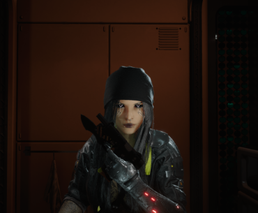 Got this weird glitch where my V always has a gun when they use a mirror, made for this cool pose tho
