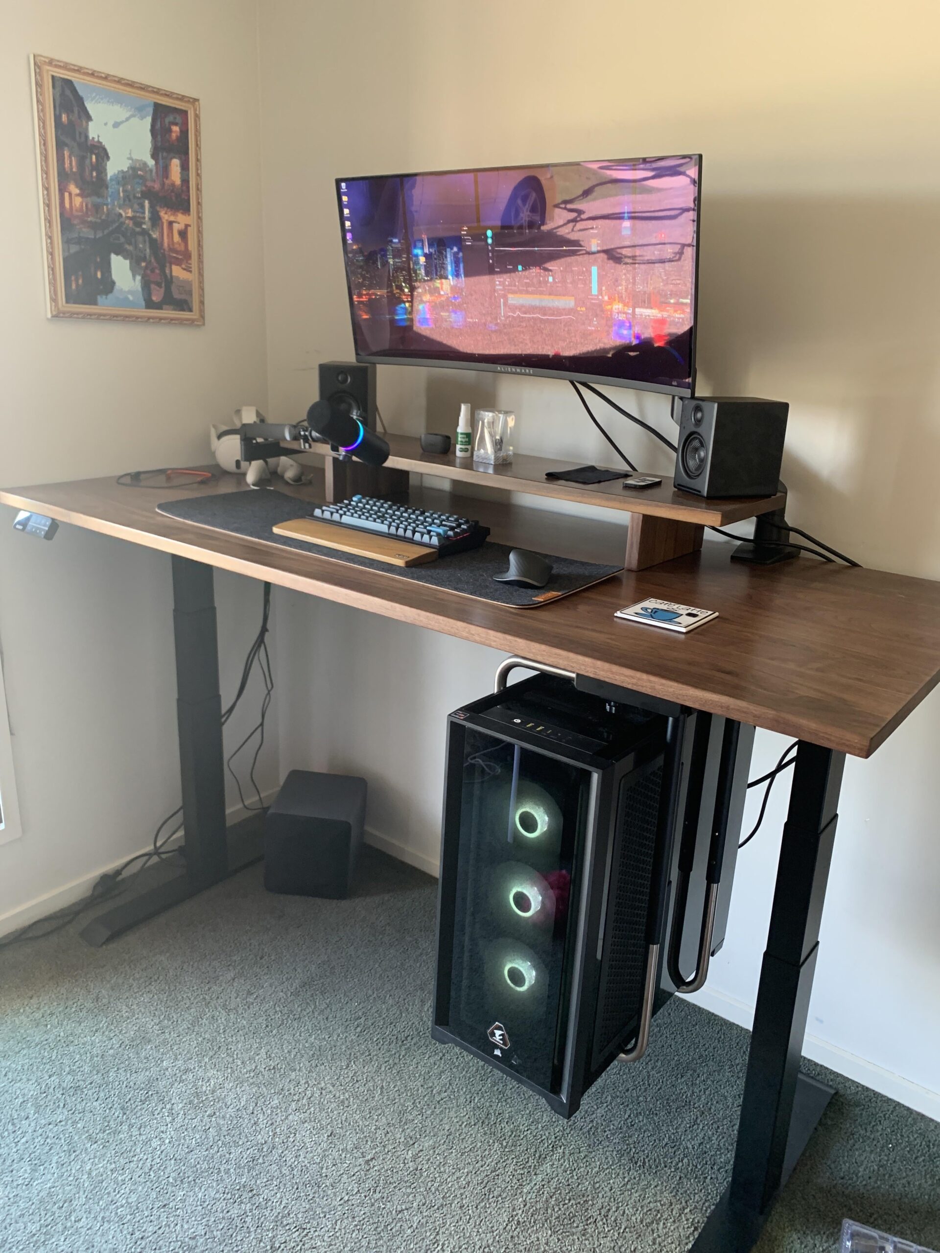 Should I add rgb or keep the wooden feel Should I add rgb or keep the wooden feel