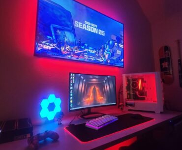 My sons gaming setup we have been working on. Added a few upgrades since these pics were taking.