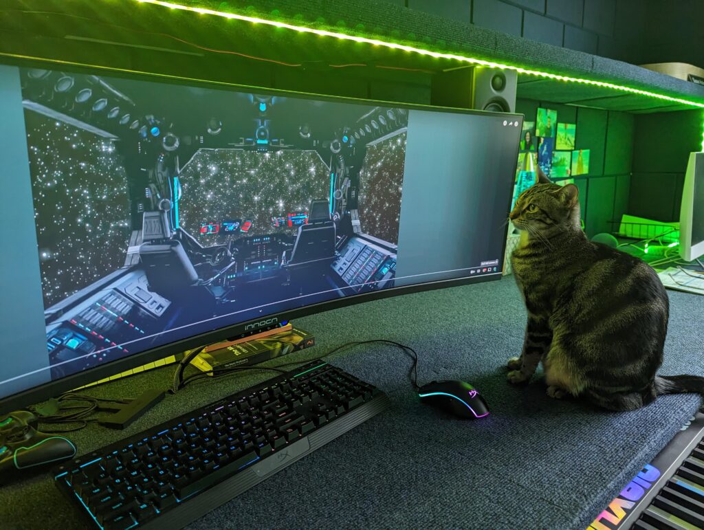 My cat-friendly desk.