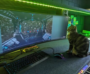 My cat-friendly desk.