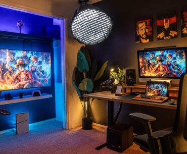 When Walnut meets RGB! My Desk Setup with an in-closet Gaming Station
